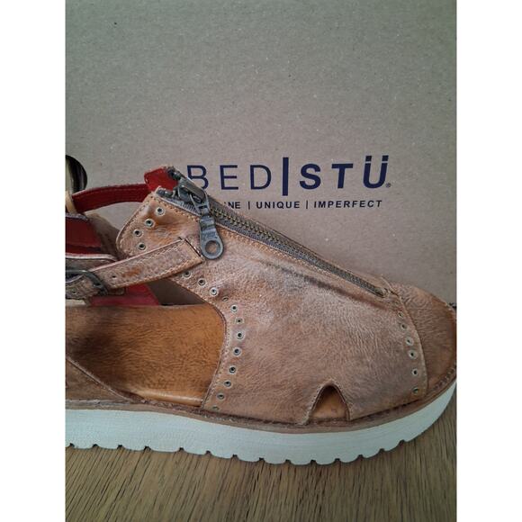 Bed-Stu Chunky Platform Womens size 11 Preppy Resortwear Leather Clancy Sandals - Picture 9 of 11